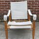 Vintage safari chair 1960s Denmark with canvas minimalist design