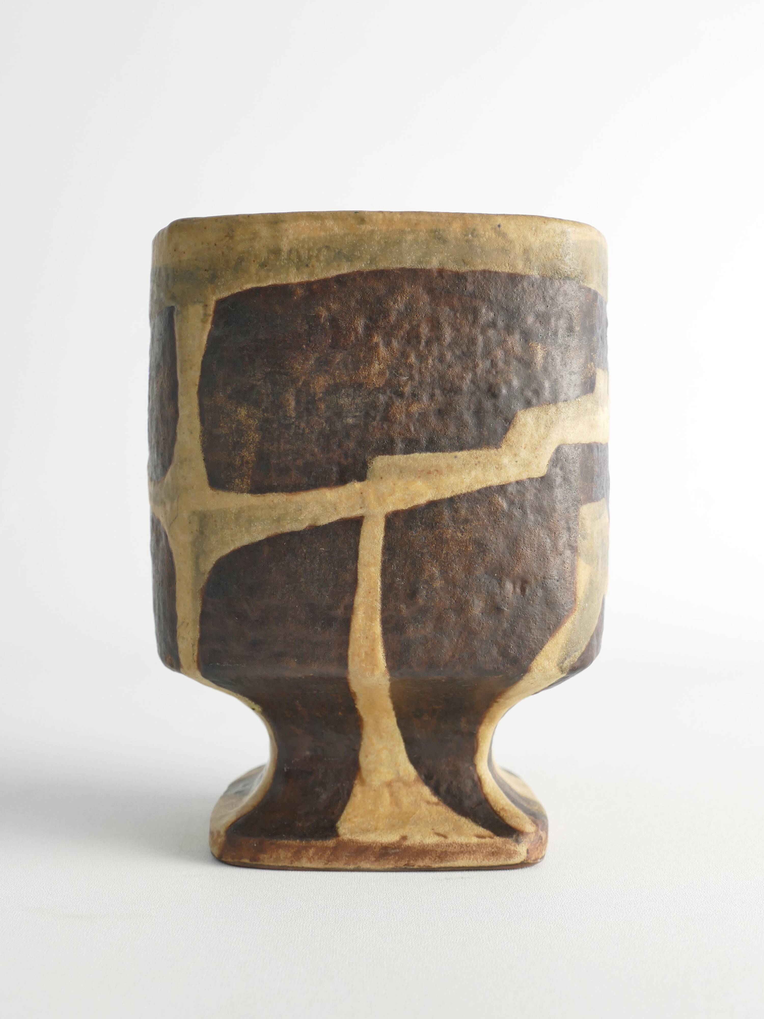 Midcentury Modern Fat Lava Ceramic Vase by Fridegart Glatzle, Karlsruhe, 1960s