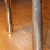 Table from the 70's formica in white and stainless steel