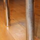 Table from the 70's formica in white and stainless steel
