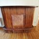 Wicker rattan counter bar 1970