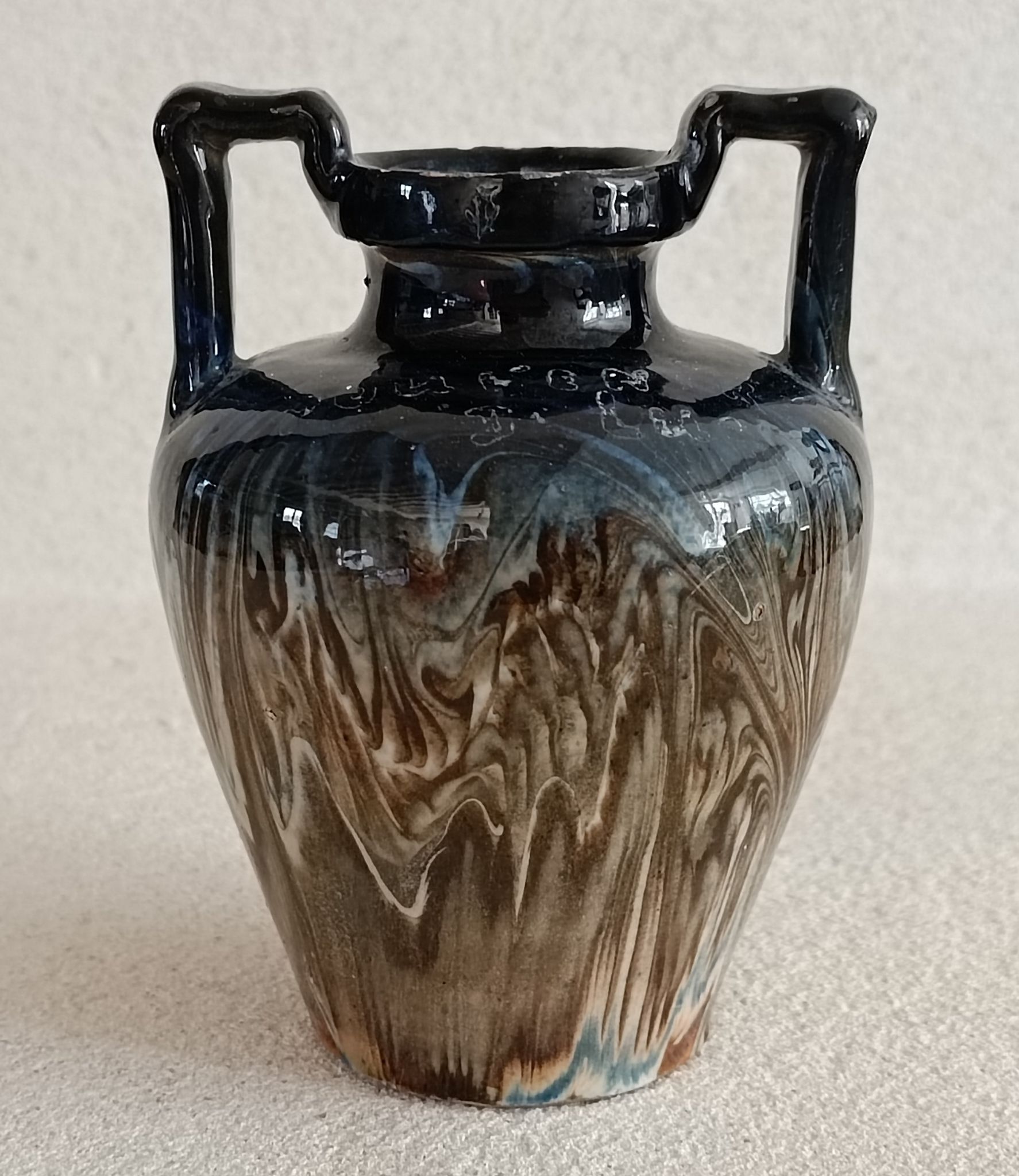 Vase décor jaspé