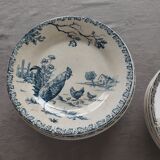 Terre de Fer Gien model Coqs set