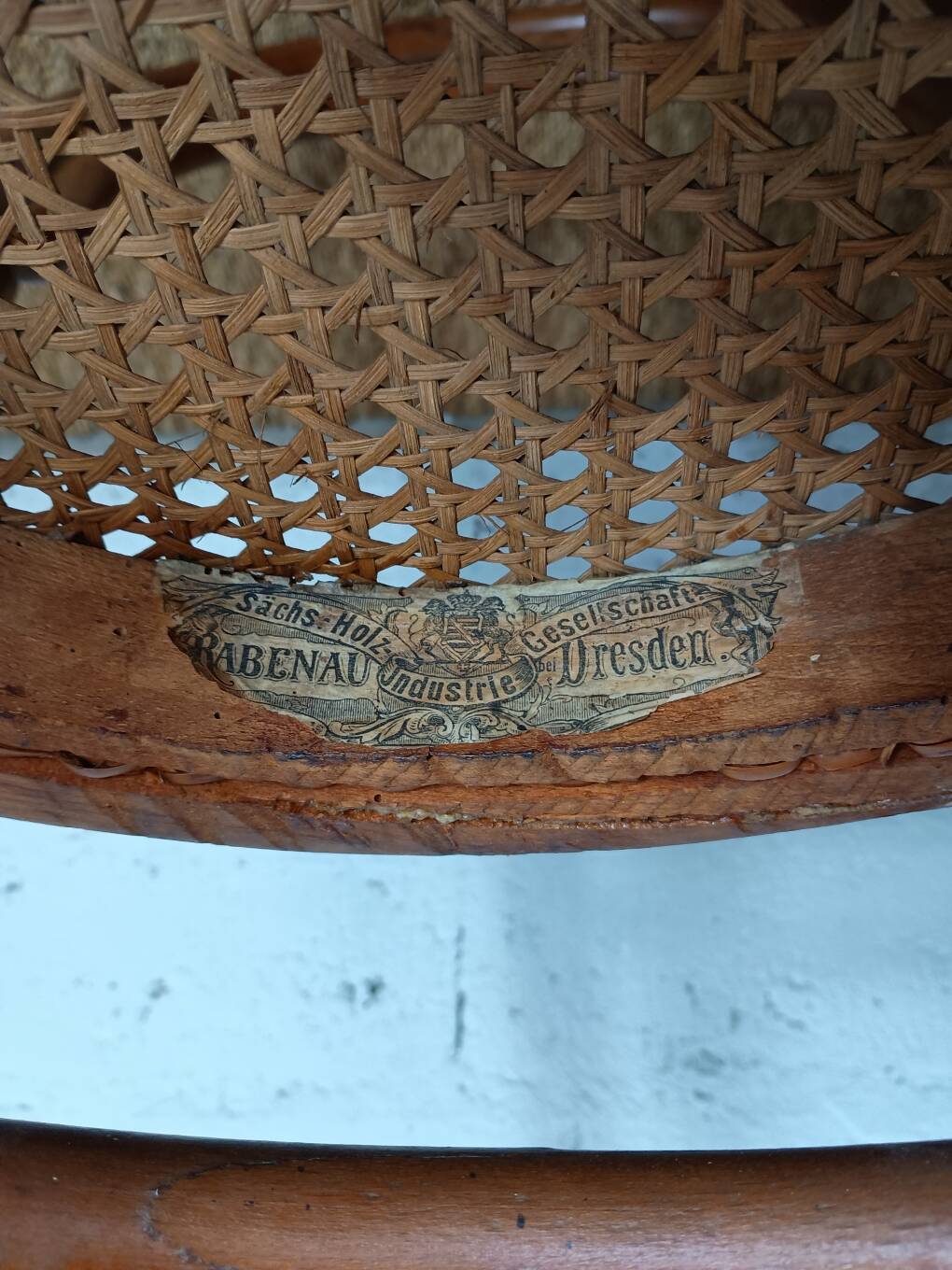 Rabenau caned bistro chair 1880