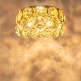 Recessed ceiling lamp, crystal glass design Palwa, Germany, 1970s