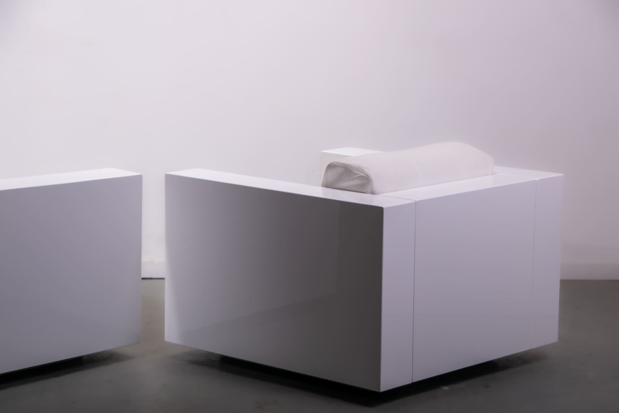 Saratoga armchairs by Lella and Massimo Vignelli for Poltronova