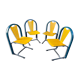 Set de 4 chaises vintage design lounge par Baumann, années 1980-90s