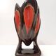 Handmade Orange and Brown Glazed Vallauris Ceramic Vase, France