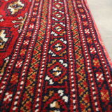 Vintage persian rug handmade poshti motif pattern wool area rug- 67x138cm