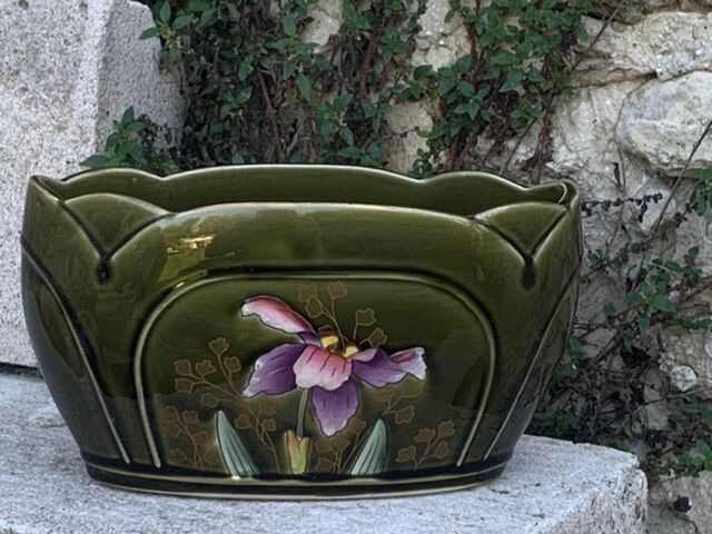 Pot dabbling ceramic Gustave de Bruyn earthenware fives Lille