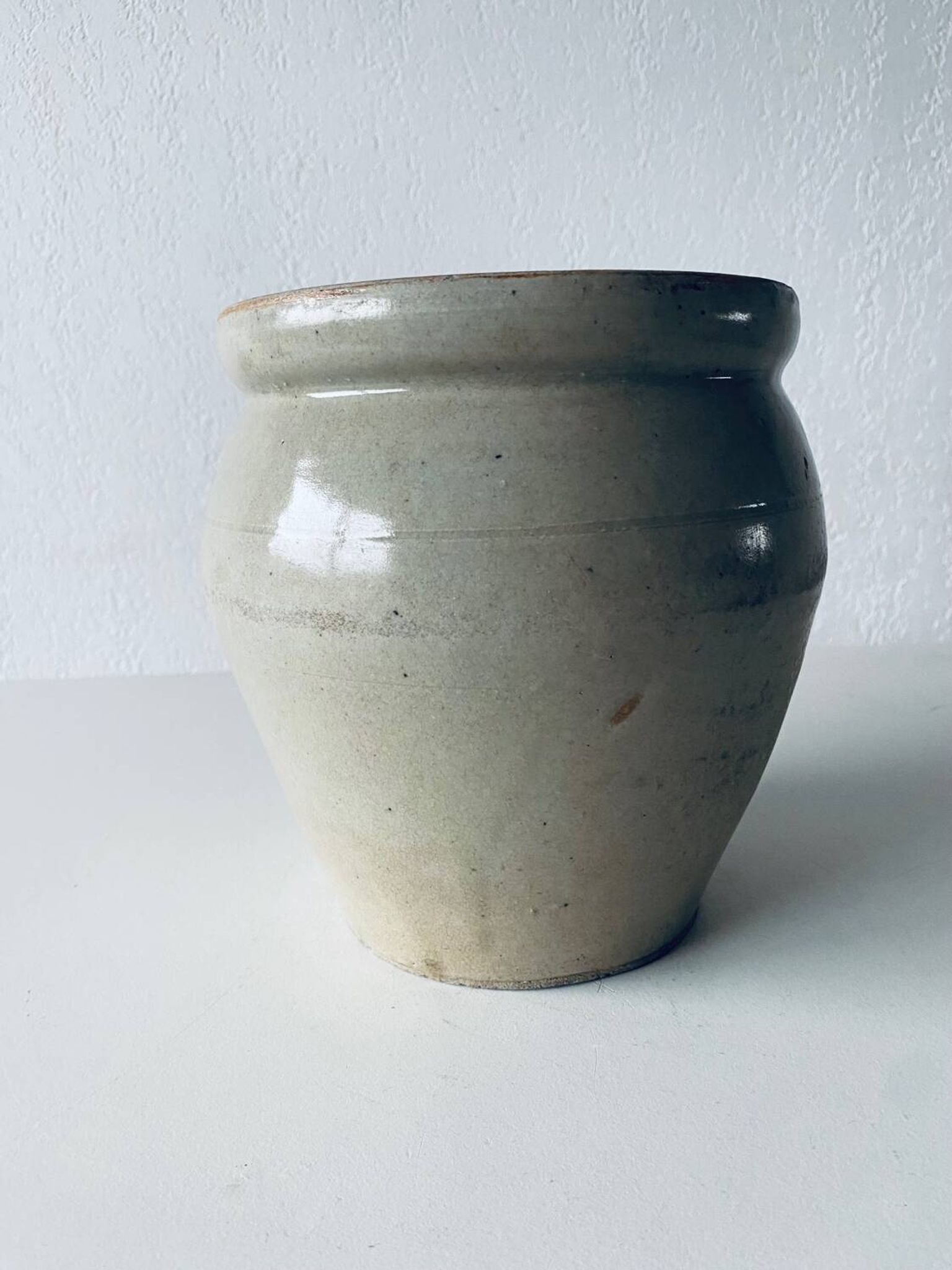 Antique glazed terracotta jug