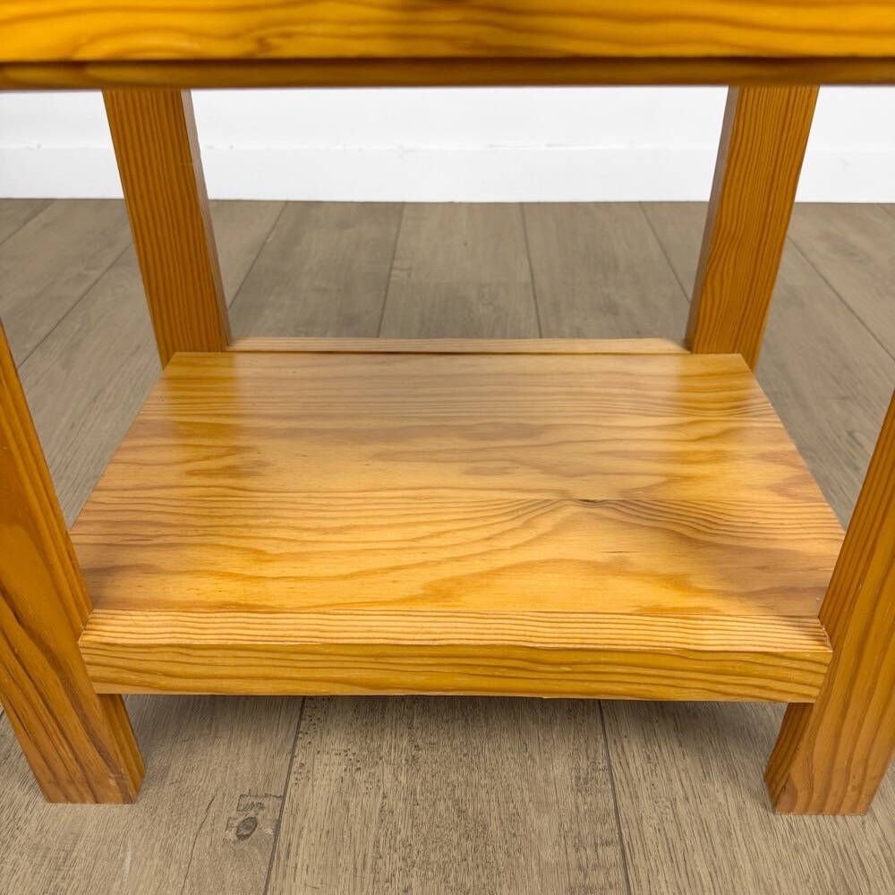 Pair of Swedish solid pine bedside tables from the 1980s