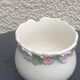 Pot cover in slurry floral pattern purple and pink