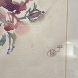 Still life, flower throw, signed and dated 92