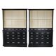 Large pair of antique apothecary cabinets painted black, Eastern Europe, 1910s