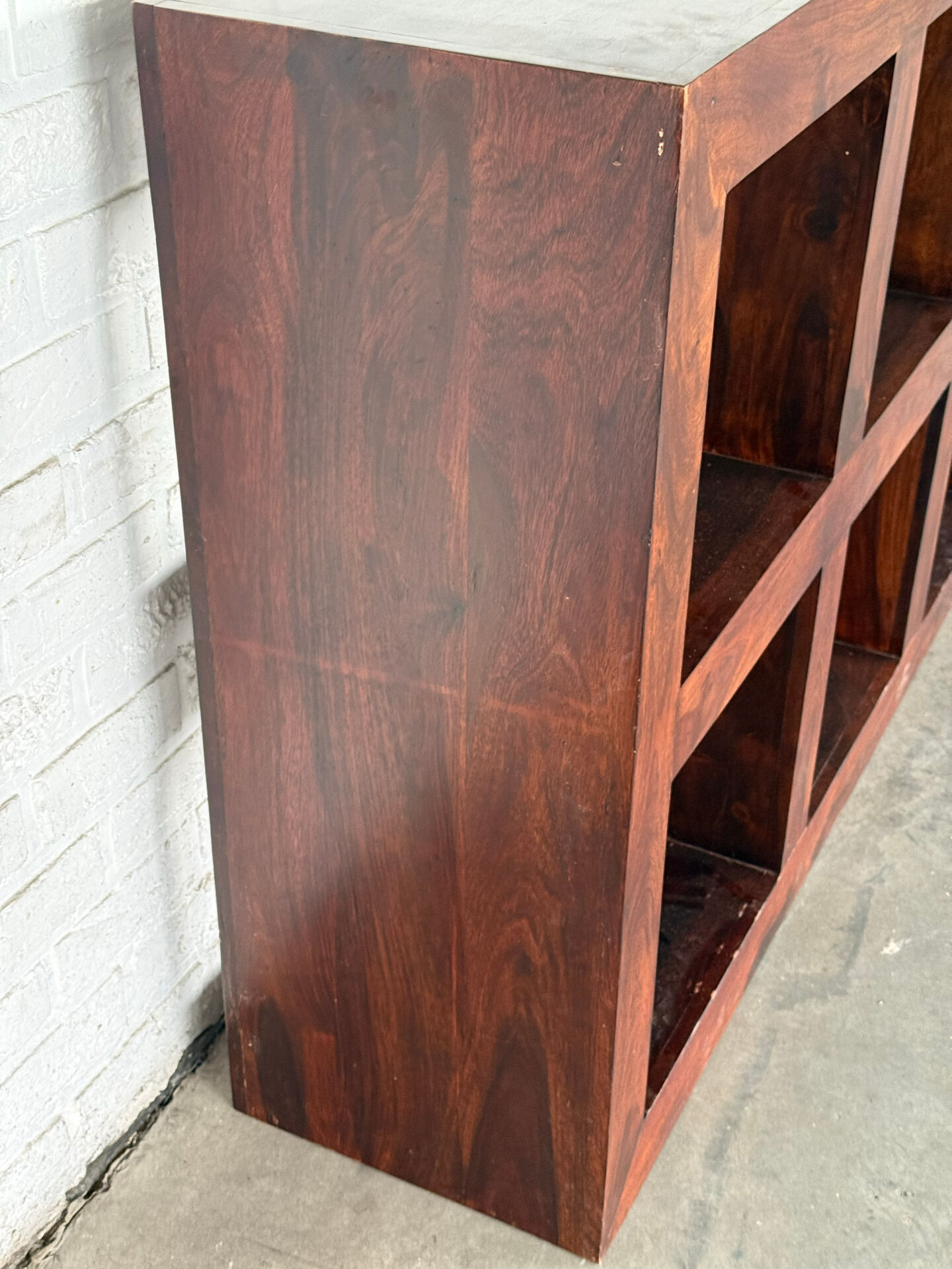 Large Solid Wood Open Bookcase / Room Divider — 180 cm