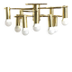 Brass suspension Mid-century 10 arms by Honsel Leuchten