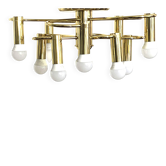 Brass mid-century suspension with 10 arms, by Honsel  Leuchten.