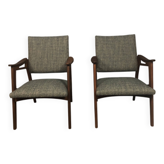 Vintage teak fauteuils