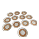 Twelve vintage dessert plates Gien Vésuve