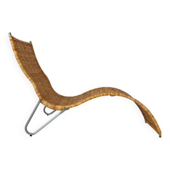 Chaise longue en rotin "Karlslund" par Karl Malmvall pour Ikea, 2005