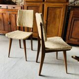 Set of 2 moumoute chairs - wooden structure