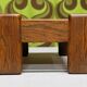 Brutalist oak footstool end table – 1970s