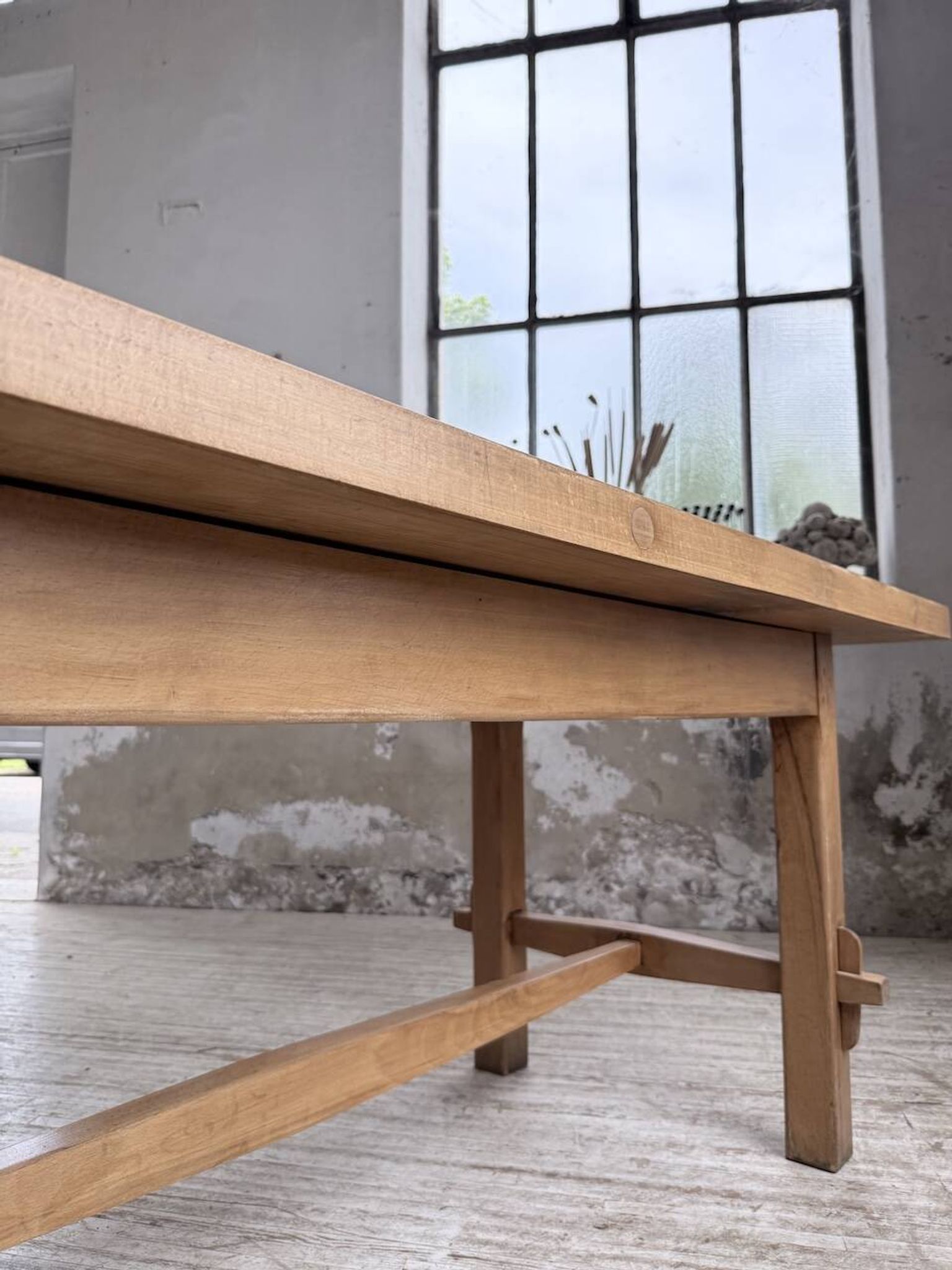 Table mobilier montagne 1950 hêtre massif