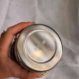 Guy Degrenne stainless steel ice bucket with golden handles