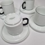 Set of four Friesland Germany porcelain coffee cups in Art Deco style