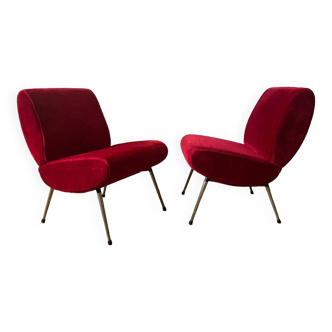 Paire de fauteuils chauffeuses Kiss Pelfran