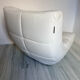 White leather armchair Château d’Ax – vintage design