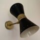 Pair of Black Diabolo Wall Lights