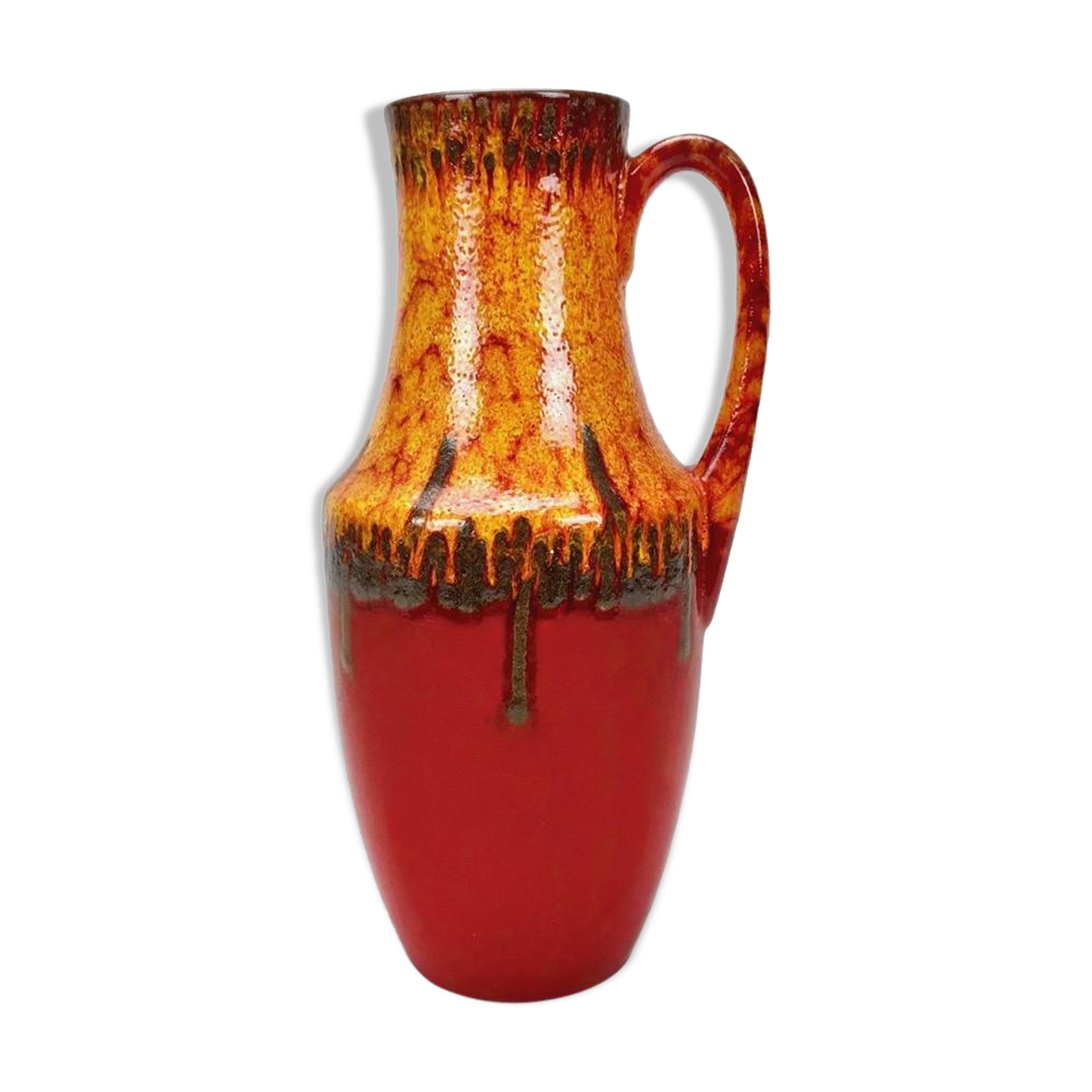 Scheurich ceramic vase with polychrome decoration