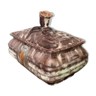 Art deco style lidded ceramic box Jasba