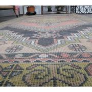 Vintage Turkish Oushak Handmade Pink Wool Rug 125x210