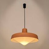 Lustre vintage en métal saumon orange / suspension