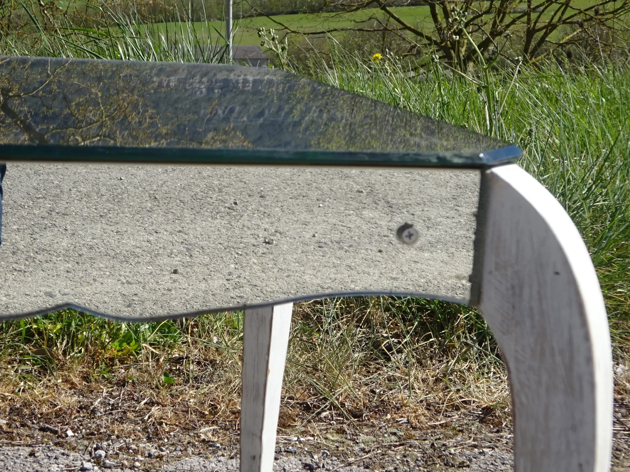 Mirror coffee table in Louis XV style