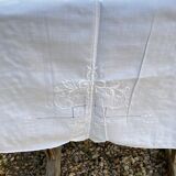 White old tablecloth and towels