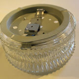 Vintage glass ceiling or wall lamp, Italy, 1960s