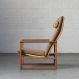 Set of 2 lounge chairs and one footrest by Borge Mogensen for Fredericia Denmark 1960’s