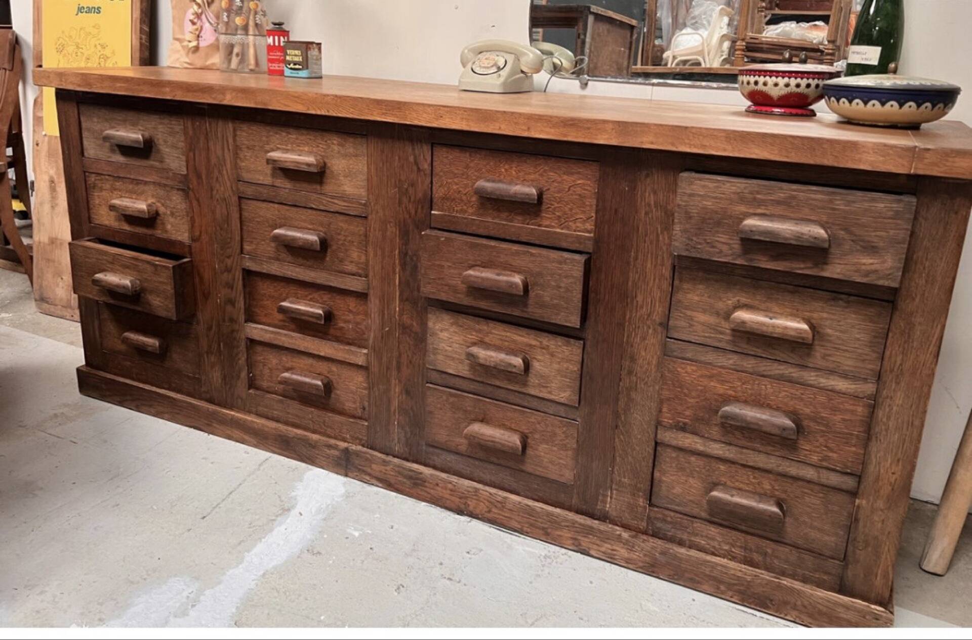 Old oak mercer’s furniture