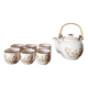 Asian tea service with flowers 1970
