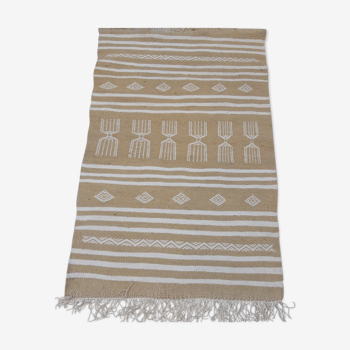 Tapis kilim descente de lit traditionnel fait main 97x64cm