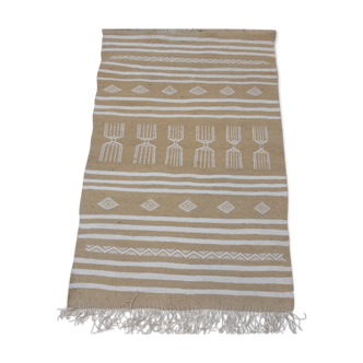 Tapis kilim descente de lit traditionnel fait main 97x64cm
