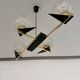 Lampe Suspension Maison Arlus 4 feux design français année 60