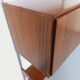 Wall shelf library with vintage ARP Minvielle secretary bar