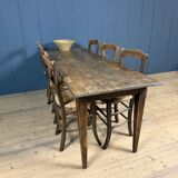 Rustic French oak farmhouse dining table
