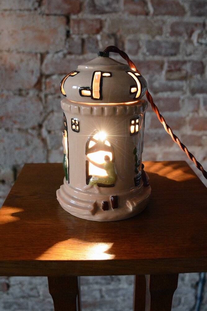 Mid-Century Table Lamp in Ceramic, France, 1980s