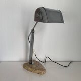 Vintage lamp 1930 Fare French craftsmanship sand marble - 45 cm